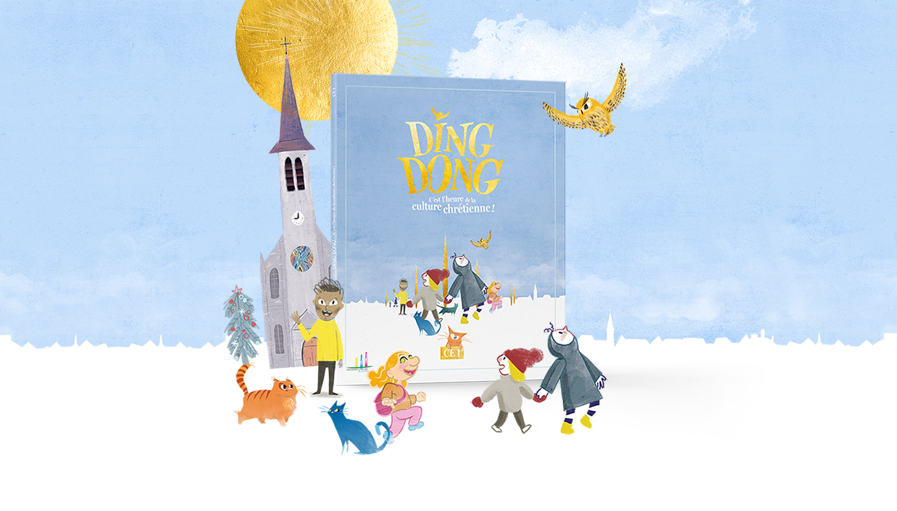 Couverture illustrée de Ding Dong: livre de culture chrétienne pour les 7-8 ans